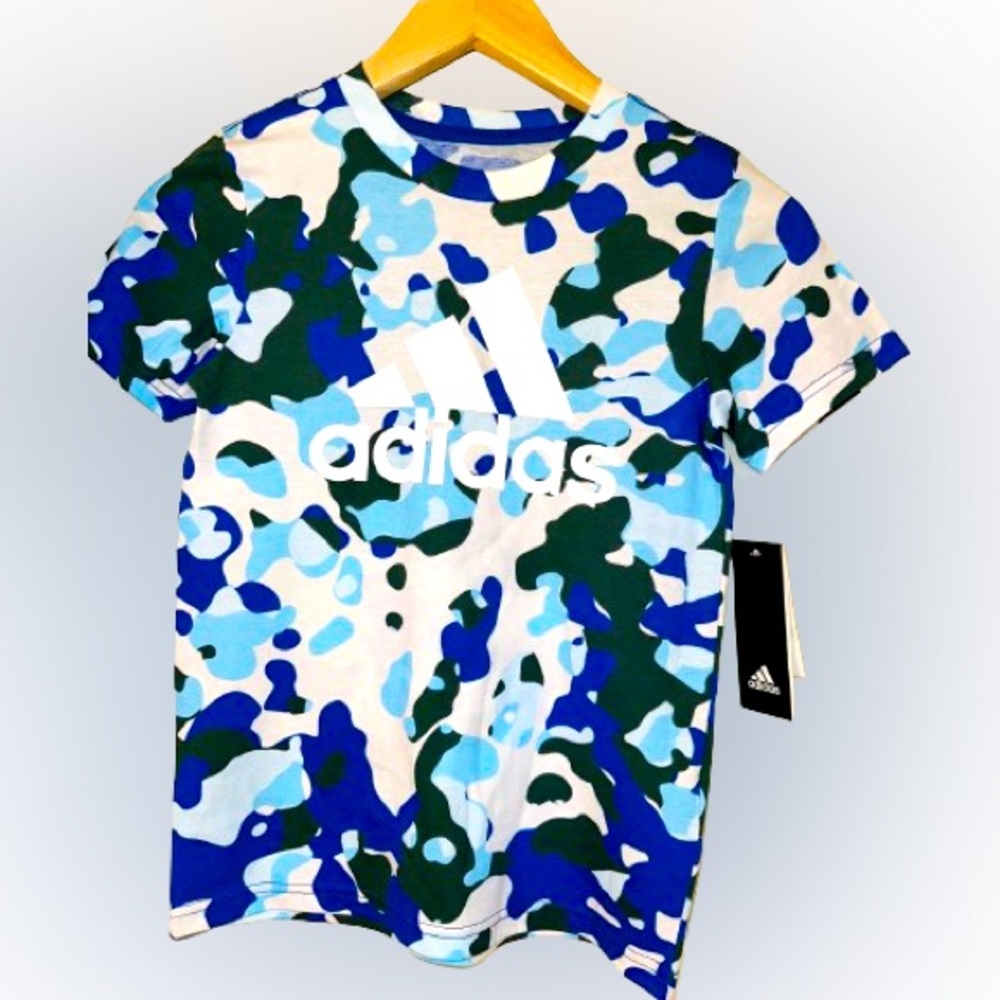 Adidas blue camouflage shirt